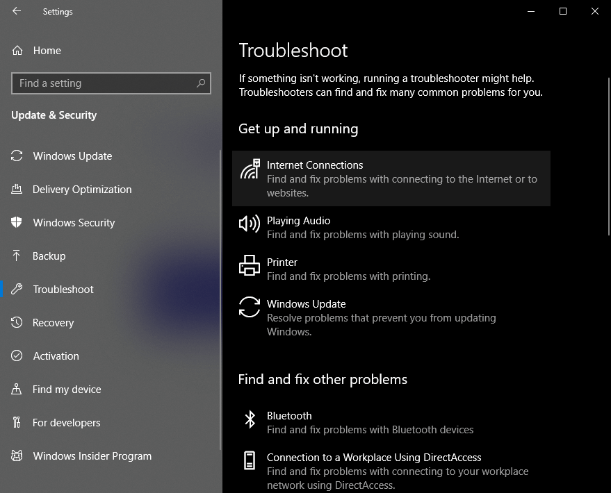 how to get help in windows with troubleshooting
