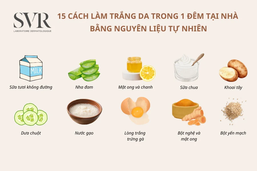 Cách làm trắng da mặt tự nhiên tại nhà