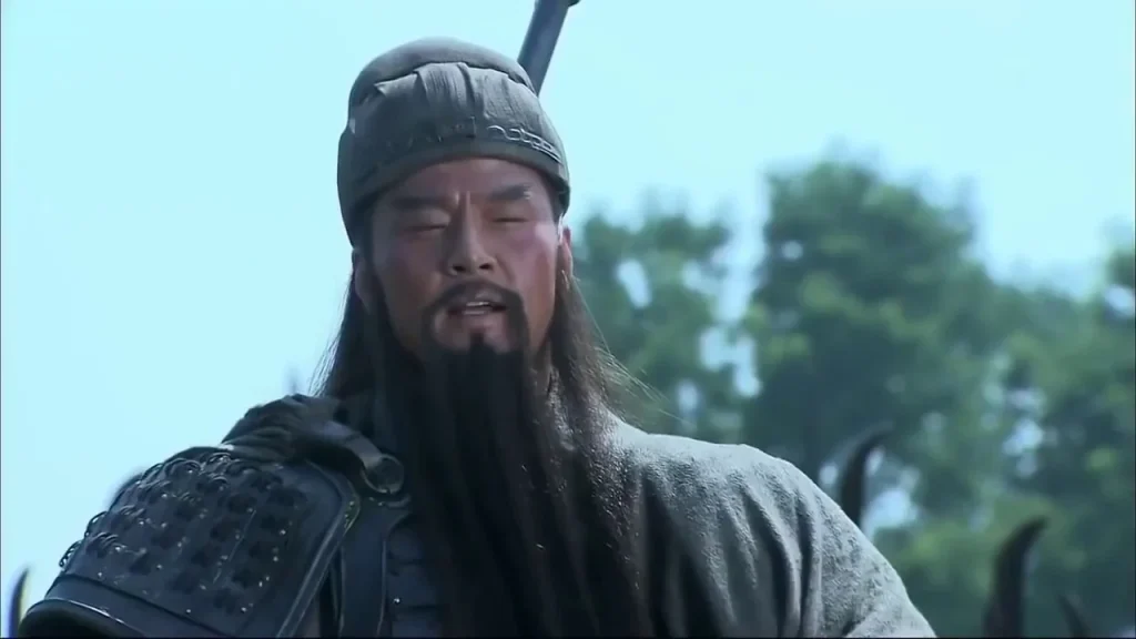 Vu Vinh Hoa trong vai Quan Vũ – Oai phong, tráng kiện với bộ râu dài đặc trưng, nhưng cái chết được thay đổi so với nguyên tác gây nhiều tranh luận.