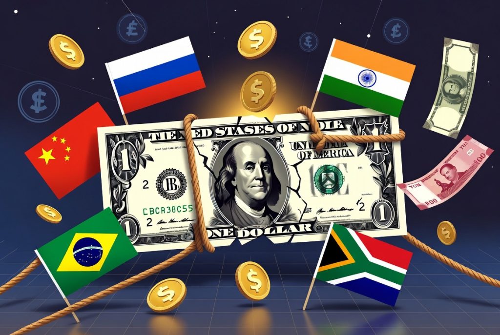Quá trình phi đô la hóa toàn cầu: Các quốc gia BRICS đang dần giảm sự phụ thuộc vào đồng USD và chuyển sang thanh toán bằng nội tệ cùng dự trữ vàng.