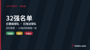2026美加墨世界杯32强名单：已晋级球队与淘汰名单（实时更新）