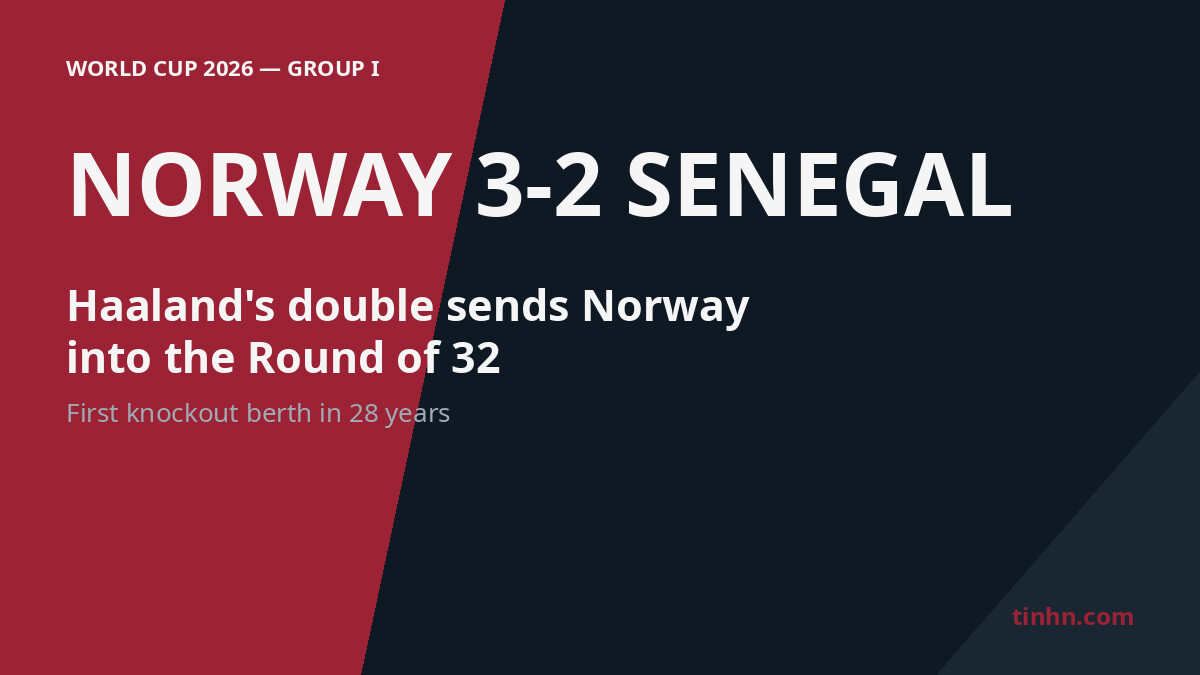 Kết quả Na Uy vs Senegal: Haaland lập cú đúp, Na Uy vào vòng 1/16. Norway vs Senegal highlights: Haaland double seals round of 32