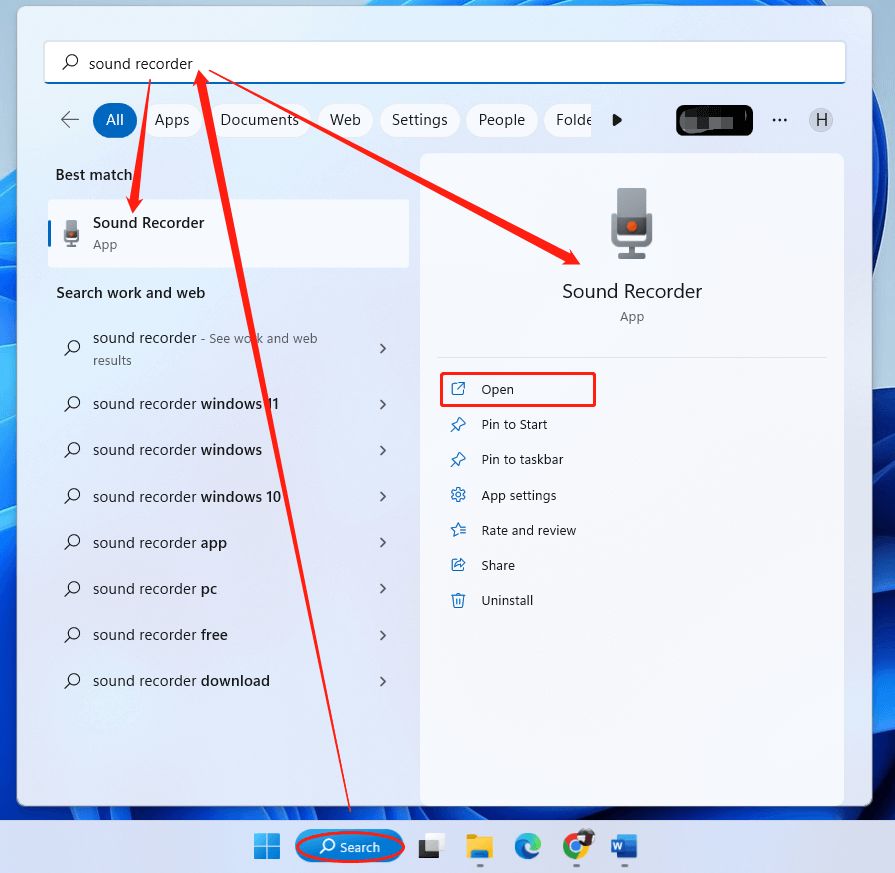 Ghi Âm Máy Tính Bằng Sound Recorder (Windows 11)