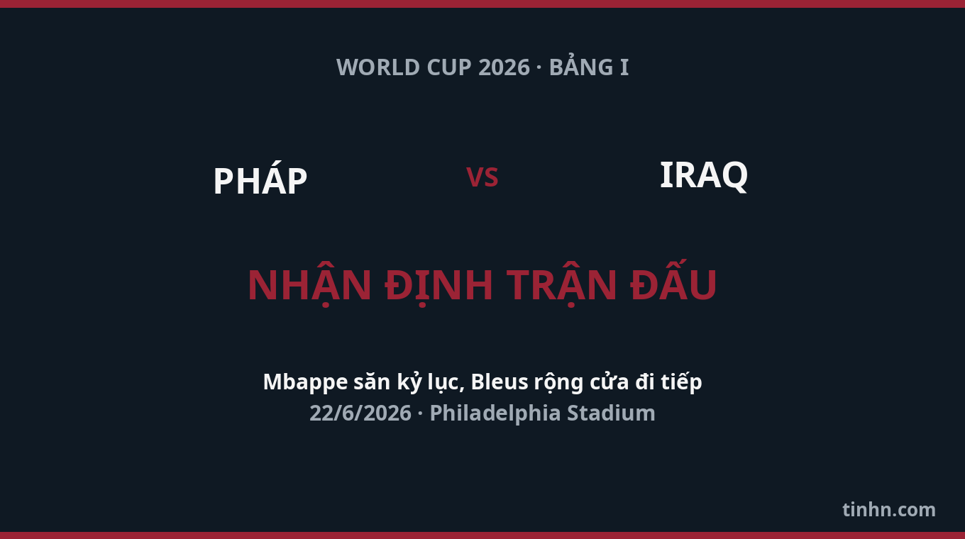 Nhận định Pháp vs Iraq: Mbappe săn kỷ lục, tuyển Pháp rộng cửa đi tiếp