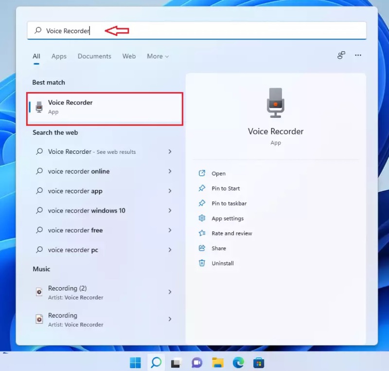 Ghi Âm Máy Tính Bằng Voice Recorder (Windows 10)
