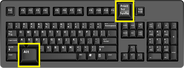 PrtScn 单独使用与 Alt + PrtScn