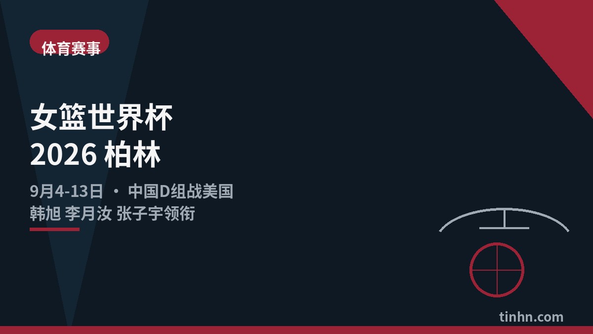 女篮世界杯2026柏林完整指南：中国D组硬扛美国，赛程解析