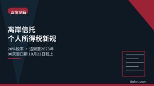 离岸信托个人所得税新规几何风格插画