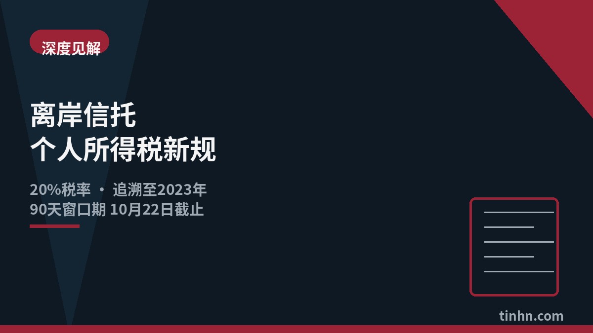 离岸信托个人所得税新规几何风格插画