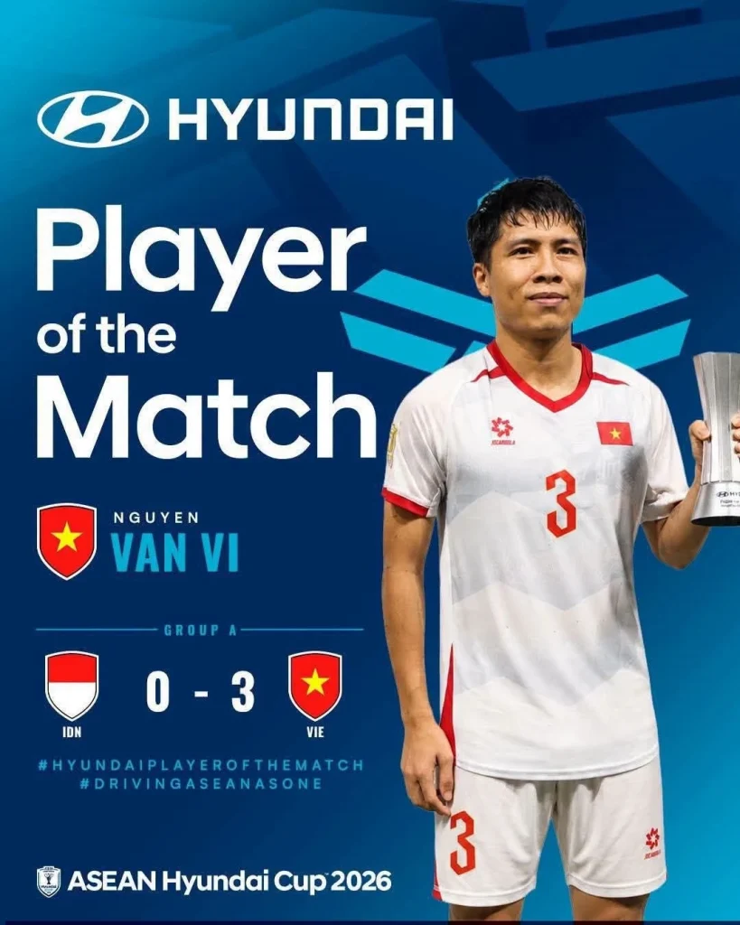 Cầu thủ hay nhất trận Việt Nam vs Indonesia