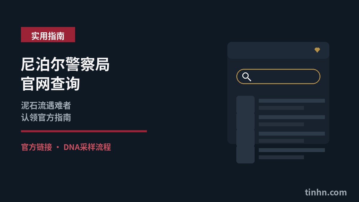 尼泊尔警察局官网查询指南：搜索界面与信息记录几何风格插画