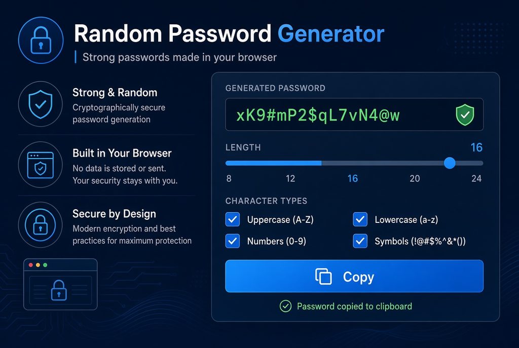 Random Password Generator Free: Strong Passwords Made In Your Browser