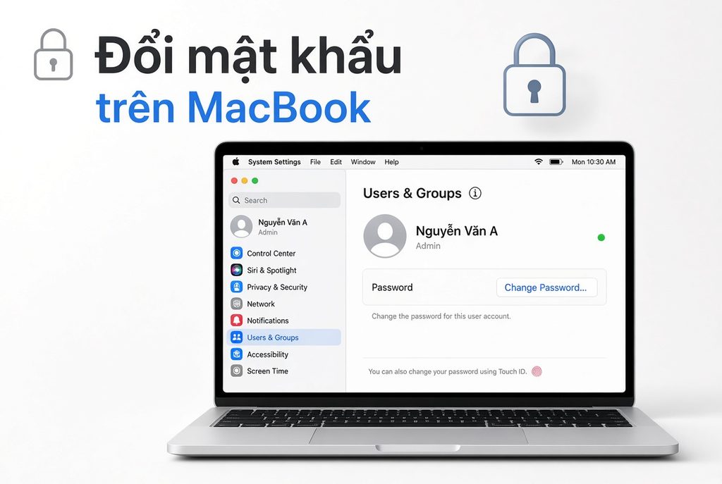 Đổi mật khẩu máy tính trên MacBook